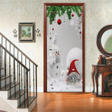 Christmas Door Stickers Self-adhesive Xmas Decor