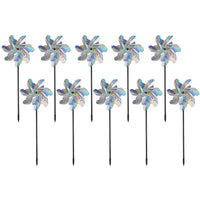 10/20 Pack Bird Blinder Repellent Reflective Pinwheels for Garden Yard Patio Lawn