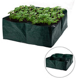 4 Divided Grids Square Fabric Raised Garden Bed Potato Planting Grow Bags