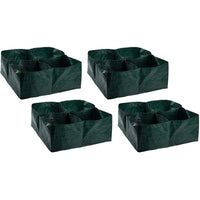 4 Divided Grids Square Fabric Raised Garden Bed Potato Planting Grow Bags