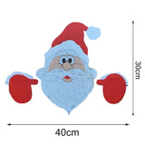 Climbing Santa Claus Christmas Indoor Outdoor Fence Peeker Christmas Decoration