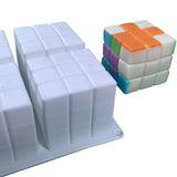 6 Cavities 3D Cube Silicone Baking Cake Mold