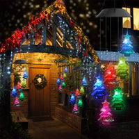 LED Solar Christmas Tree Wind Chime Lights Outdoor Garden Decor-Style 1