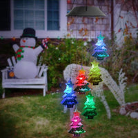 LED Solar Christmas Tree Wind Chime Lights Outdoor Garden Decor-Style 1