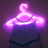 Clothes Hanger LED Neon Light Wardrobe Lamp Decor Home Decoration Accessory Pink