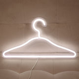 Clothes Hanger LED Neon Light Wardrobe Lamp Decor Home Decoration Accessory White