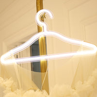 Clothes Hanger LED Neon Light Wardrobe Lamp Decor Home Decoration Accessory White