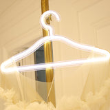 Clothes Hanger LED Neon Light Wardrobe Lamp Decor Home Decoration Accessory White