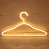 Clothes Hanger LED Neon Light Wardrobe Lamp Decor Home Decoration Accessory Warm White