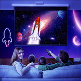 Planet Rocket LED Neon Light Wall Hanging Lamp Home Decoration Accessory