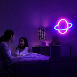 Planet Rocket LED Neon Light Wall Hanging Lamp Home Decoration Accessory