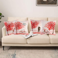 4 Pcs Square Valentine's Day Printed Linen Pillowcase Cushion Covers Sofa Home Decor Style 1