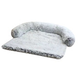 Washable Long Plush Pet Dog Sofa Cushion Bed with Zipper Pet Bed Pads 80 x 70 x 16cm