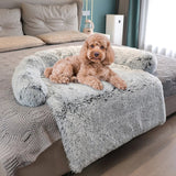 Washable Long Plush Pet Dog Sofa Cushion Bed with Zipper Pet Bed Pads 80 x 70 x 16cm