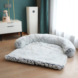 Washable Long Plush Pet Dog Sofa Cushion Bed with Zipper Pet Bed Pads 80 x 70 x 16cm