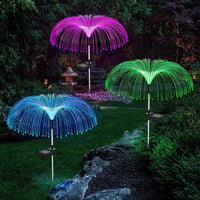 Solar Jellyfish-Shaped Ground Lights Patio Stake Walkway Lamp Outdoor Garden Decor Multicolor