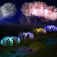 Solar Jellyfish-Shaped Ground Lights Patio Stake Walkway Lamp Outdoor Garden Decor Multicolor