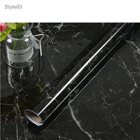 5-Meter Marble Vinyl Film Black Wallpaper Film Sheet Furniture Wrap Sticker Kitchen