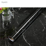 5-Meter Marble Vinyl Film Black Wallpaper Film Sheet Furniture Wrap Sticker Kitchen