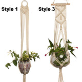 Plant Pot Holder Cotton Macrame Hanger Flowerpot Braided Basket Hemp