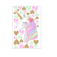 1 or 2 Sets of Unicorn Wall Stickers Kids Bedroom WallPaper Home Decor