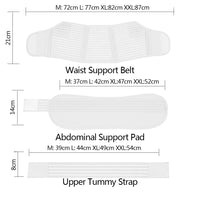 White Pregnancy Support Belt Maternity Postpartum Band