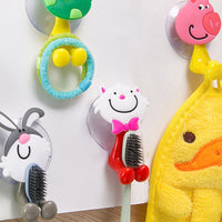 10PCS Cute Cartoon Toothbrush Holder with Suction Mount