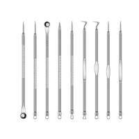 9PCS Dual Heads Blackhead Pimple Remover Tool Kit