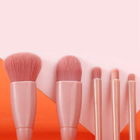 5Pcs Portable Makeup Brushes Set with Mirror