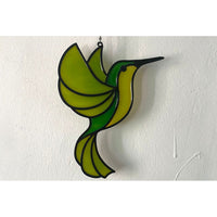 Glass Hummingbird Suncatcher Garden Hanging Art Decor-Green