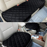 Three-Piece Winter Plush Car Seat Cushions Black