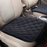 Three-Piece Winter Plush Car Seat Cushions Black