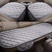 Three-Piece Winter Plush Car Seat Cushions Grey