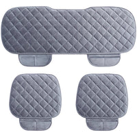 Three-Piece Winter Plush Car Seat Cushions Grey