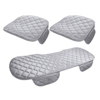 Three-Piece Winter Plush Car Seat Cushions Grey