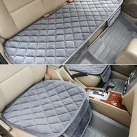 Three-Piece Winter Plush Car Seat Cushions Grey