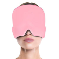 Migraine Relief Head Wrap Gel Cap Eye Mask-Pink