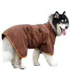 FancyGrab Pet Bathrobe Clothes Absorbent Towel Coffee