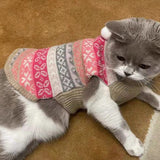 FancyGrab Pet Knitted Sweater Pet Winter Clothes Pink