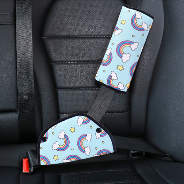 Car Seat Belt Adjustment Holder Seat Belt Padding Cover Kit for Kids