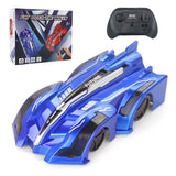 Wall Climbing RC Car Remote Control Racing Car Toys Kid Xmas Gift Blue