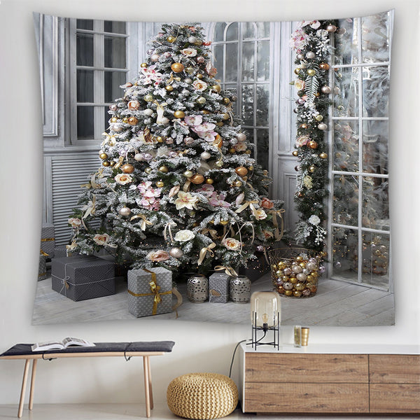 150 x 130cm Christmas Tapestry Christmas Wall Hanging Carpet Tapestry -Style 5