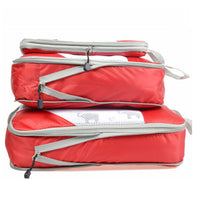 3-Piece Travel Luggage Compression Packing Bag Cloth Storage Bag -Red