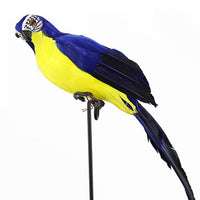 3Pcs Artificial Fake Parrot Lifelike Feathered Bird Imitation Garden Ornament 25cm -Style 1