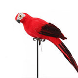 3Pcs Artificial Fake Parrot Lifelike Feathered Bird Imitation Garden Ornament 25cm -Style 1