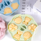 Silicone Baby Food Freezer Tray Cake Mould Pudding Mould with Lid-Green