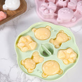 Silicone Baby Food Freezer Tray Cake Mould Pudding Mould with Lid-Green