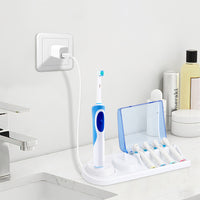 Electric Toothbrush Head Storage Box Toothbrush Holder with Charger Base Stand Hole for Oral B-Style 1