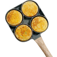 4-Hole Frying Pot Pan Non-stick Egg Pancake Steak Hamburg Omelet Pan Tool