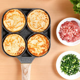 4-Hole Frying Pot Pan Non-stick Egg Pancake Steak Hamburg Omelet Pan Tool